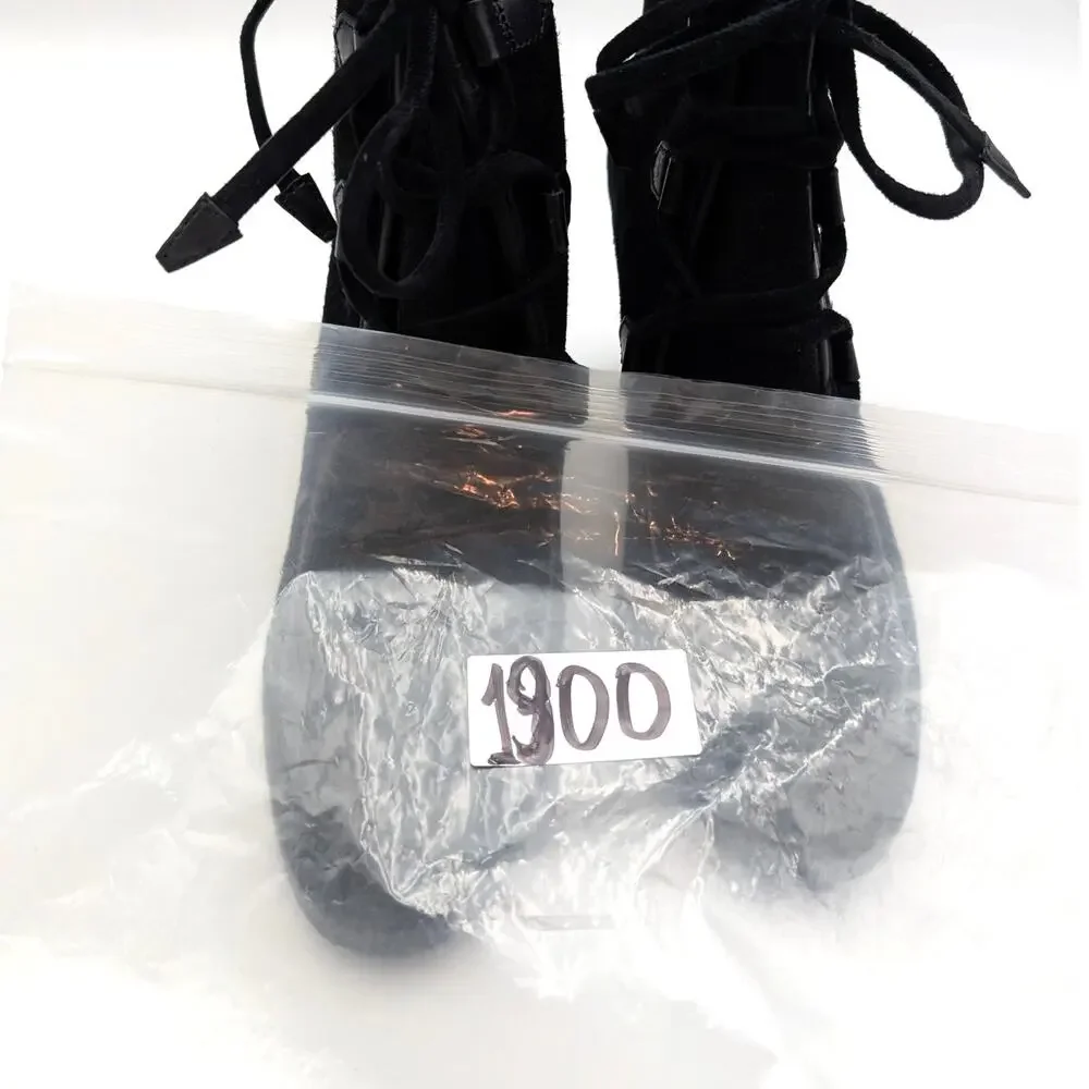 Lauren Ralph Lauren Mabel Lace-Up Dress Booties Women's Black Size US5.5 EU36